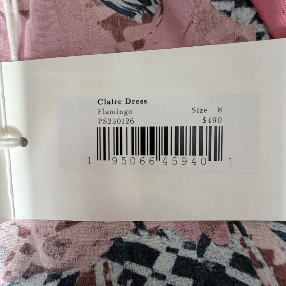 Ulla Johnson Coral and Blue Asymmetrical Floral Midi Dress - Picture 14 of 16